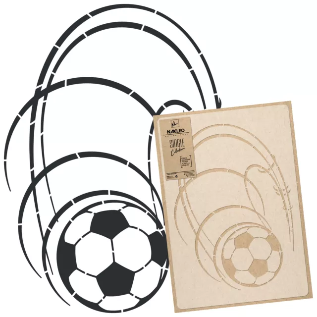 Reusable PLASTIC Wall STENCIL Template // 45x65 or 65x95cm // Kids FOOTBALL