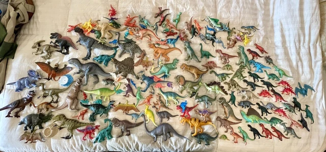 DINOSAURS TOY FIGURES HUGE LOT Total 160 Dinosaur Small Medium Big $149 ...