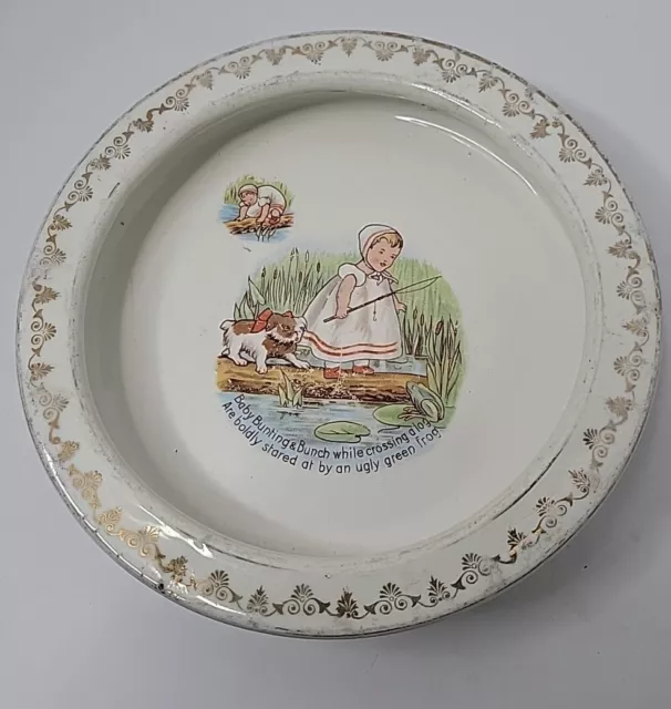 RARE VINTAGE HOLDFAST BABY BUNTING PLATE PATENTED D.E.MCNICOL E. LIVERPOOL 20m