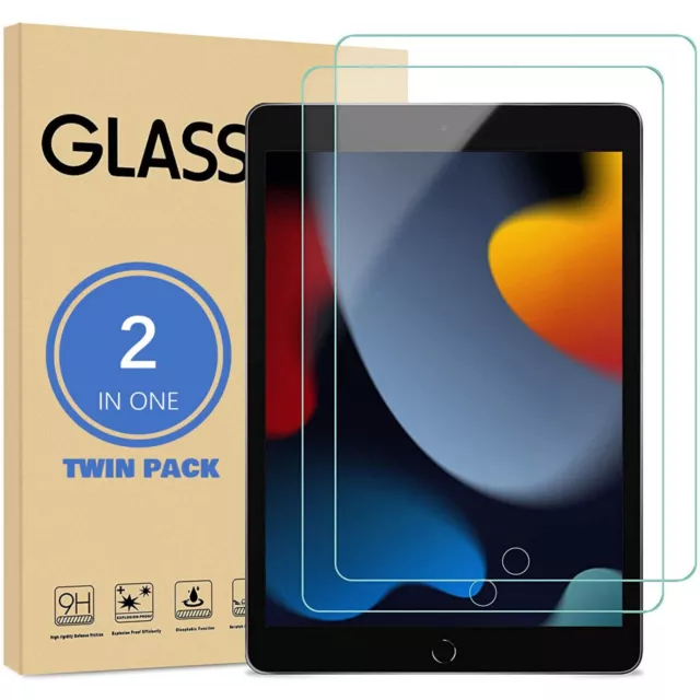 2X Tempered Glass Screen Protector For Apple iPad 10th 9th 8th 7th 6th Gen Air 5