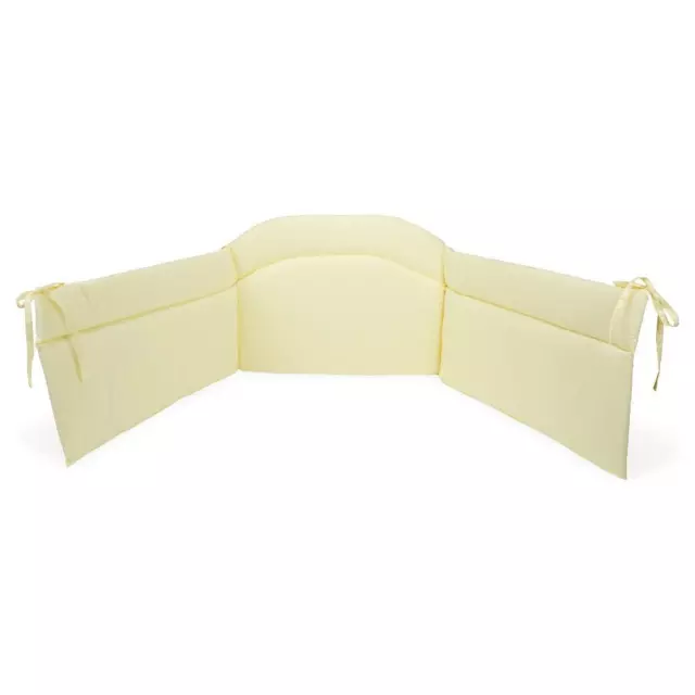 Paraurti lettino 3 lati 100% cotone Giallo Baby Idea