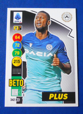 UDINESE CARD PANINI CALCIATORI ADRENALYN 2021-22 2022 #342 BIS PLUS BETO 