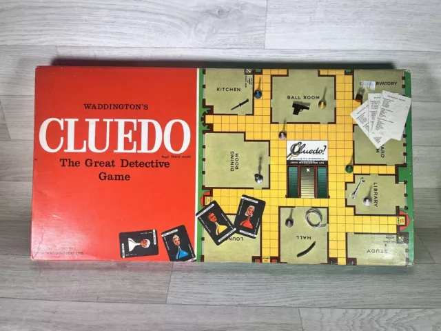 Vintage 1949 Cluedo Board Game Complete By Waddingtons