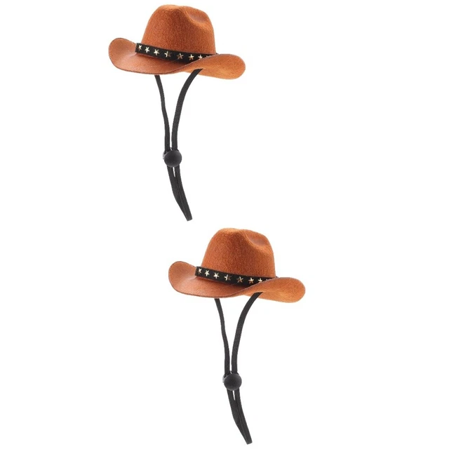 2 Count Stern Kopfschmuck Cowboy-Hut Sternendekor Katze Des Neuen Jahres