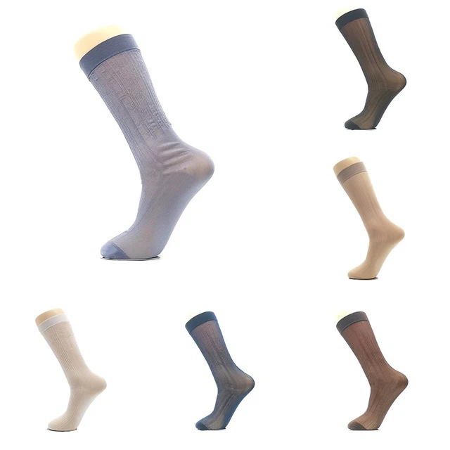 Chaussettes Côtelé Bas 45cm Hauteur Respirant Ras Mode Style Haut Bas