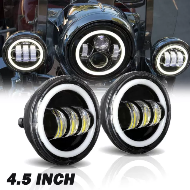 2PCS 4.5 Inch LED Passing Lights 4-1/2 Driving Fog Lamp Auxiliary Spot Lights