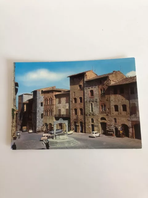 Cartolina Toscana Siena- Citta' Di San Gimignano, Piazza Della Cisterna