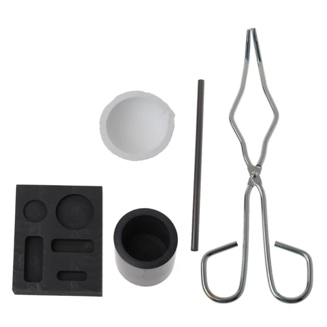 set Graphite Mold Set High Purity Graphite Crucible Combo Ingot Torch Melting