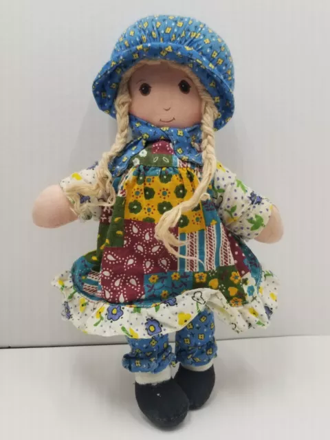 Vintage 1970's 9" Original HOLLY HOBBIE Rag Doll KNICKERBOCKER Plush Stuffed Toy