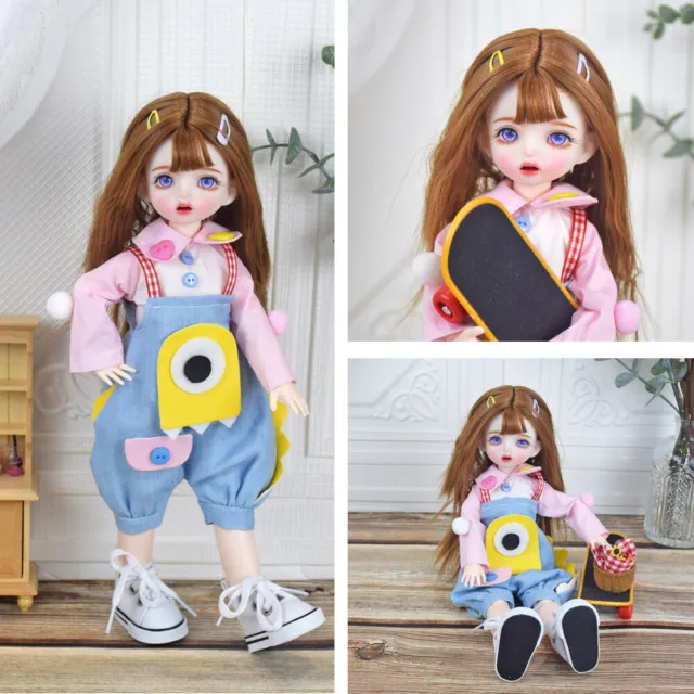 New 30cm Fashion BJD Doll with Clothes Lovely Female Girls DIY Toy Girl Gifts