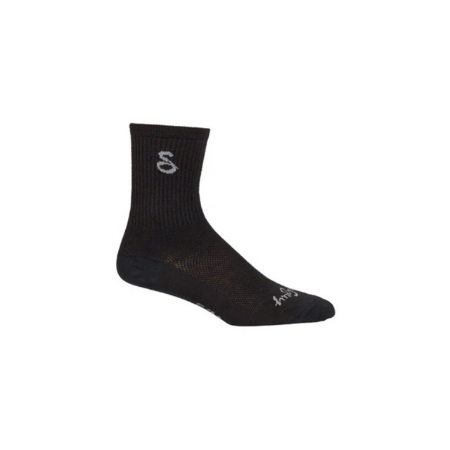 SockGuy - Wool Unisex All Weather 6 inch Bi-Cycle Riding Socks - Black Tall