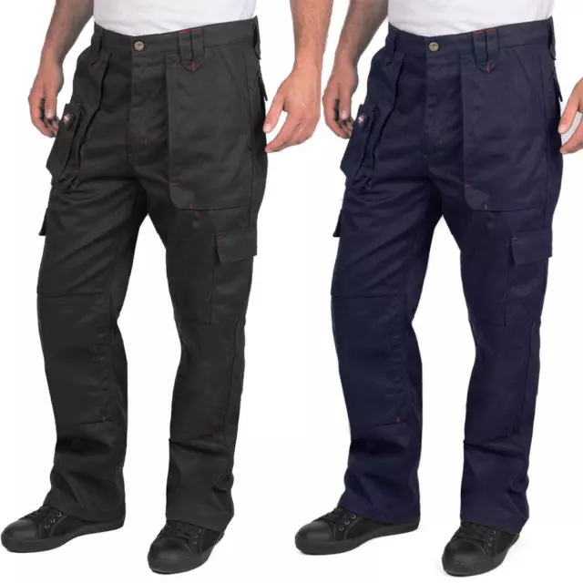 Lee Cooper Workwear Mens Heavy Duty Cargo Combat Knee Pad Pocket Work Trousers