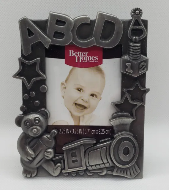 Better Homes And Gardens ABC Bear Metal Baby Photo Frame - 2.25" x 3.25" - NEW