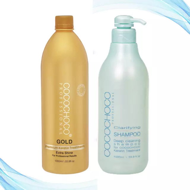 Cocochoco Gold Kératine 1000 Ml, Shampooing Clarifiant 1000 Ml, Meilleure Offre