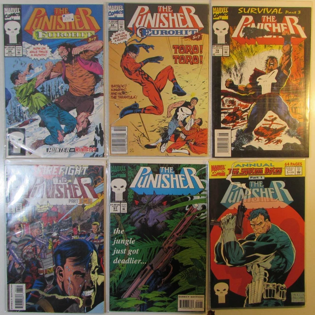 The Punisher Lot of 6 #66,68,79,83,91,Annual 5 Marvel (1992) 2nd Series Comics
