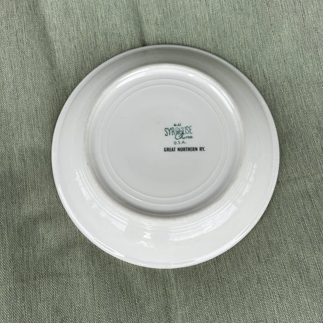 Great Northern Railroad Prairie Mountain and Flowers Pattern Syracuse China Bowl 2
