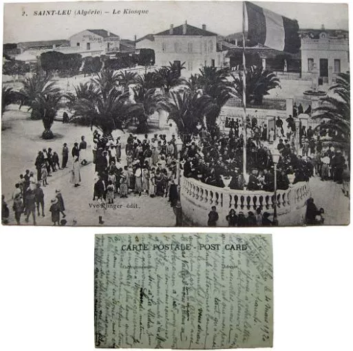 Saint-Leu le kiosk cpa 1920 North Africa Algeria Bethioua Arzeu Arzew