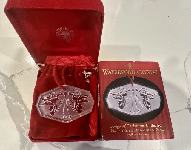 Waterford crystal Christmas ornament, 1998, Songs Of Christmas-Hark The Herald