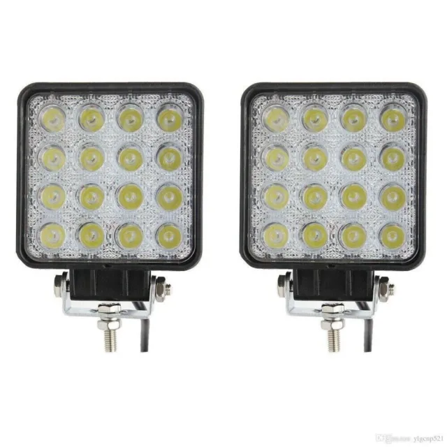 2X 48W Led Luce Faro Lampada Da Lavoro Faretto Auto Barca Camion Klw Suv 12V 24V