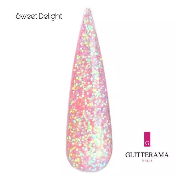 SWEET DELIGHT Glitterama Coloured Acrylic Powder iridescent sparkle bright vibe