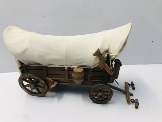 Vintage Canvas Covered Conestoga Pioneer Wagon with Accessories