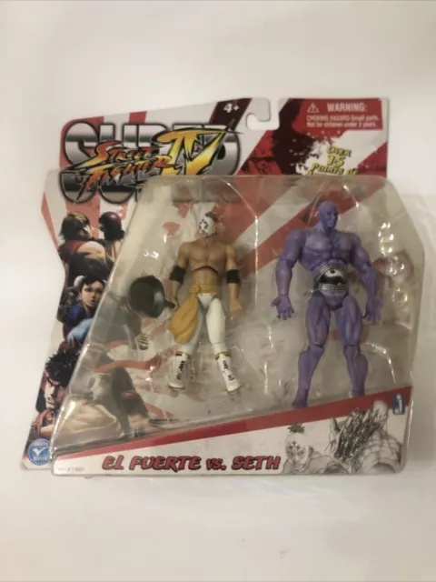 Super Street Fighter IV 4 El Fuerte Vs Seth 3.75” Action Figures Jazwares Capcom