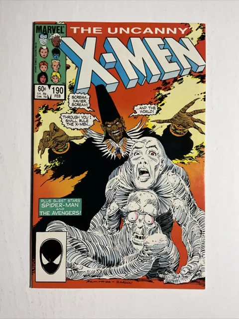 Uncanny X-Men #190 (1985) 9.2 NM Marvel High Grade Comic Book Spider-Man