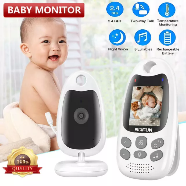 Babyphone mit Kamera Tragbares LCD Nachtsicht-Babymonitor Temperatursensor VOX