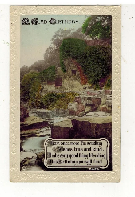 Rotary Real Photo Postcard A Glad Birthday Postmark Single Circle Londford 1921