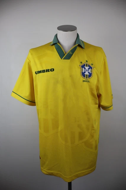 Maillot Vintage Umbro Homme - Bleu & Blanc, Manches Longues, Taille XL - Neuf Avec étiquettes