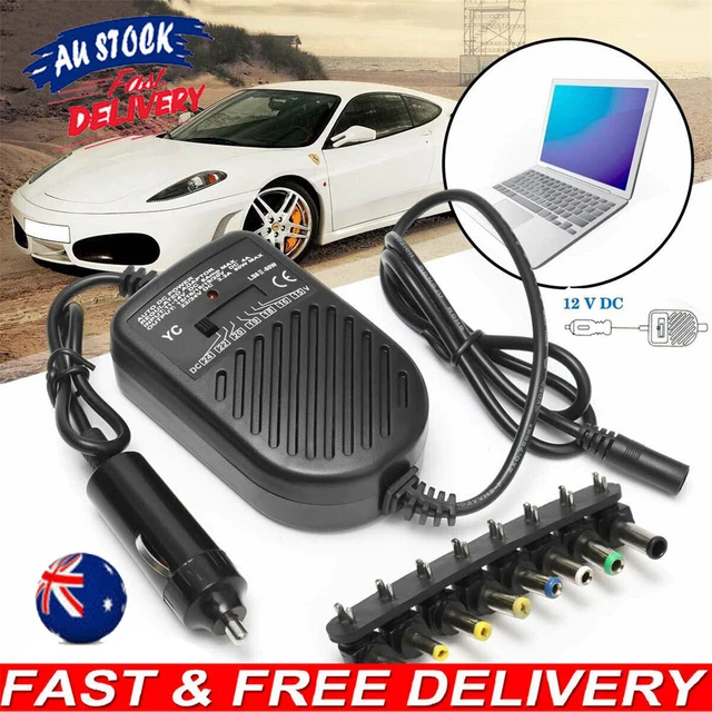 Universal 80W Car Auto Charger Power Supply Adapter For Laptop Notebook +8 Tips