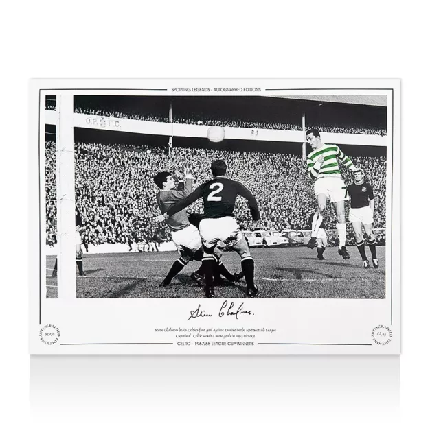 Stevie Chalmers Signed Celtic Photo - 1968 League Cup Winners Autograph