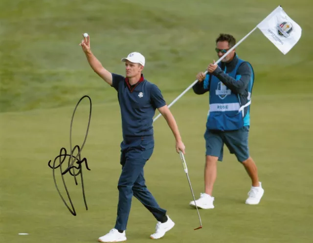 GOLF JUSTIN ROSE signed 10x8 photo AFTAL & UACC, RACC TRUSTED COA IN PERSON