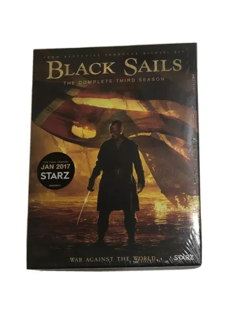 BLACK SAILS: The Complete Third Season 3 (3-Disc Starz DVD Boxed Set, 2016) NEW