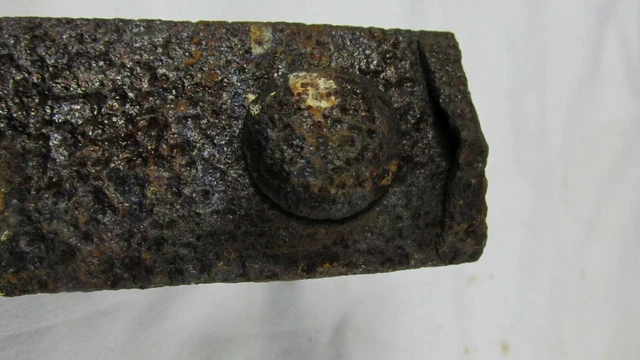 Antique Barn Door Strap Hinges Wrought Iron Hand Forged 25” long X 1-3/4" wide 2