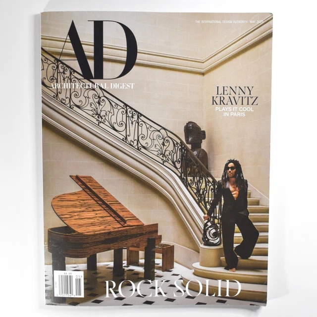 ARCHITECTURAL DIGEST MAGAZINE - May, 2025 - Lenny Kravitz Plays It Cool ...