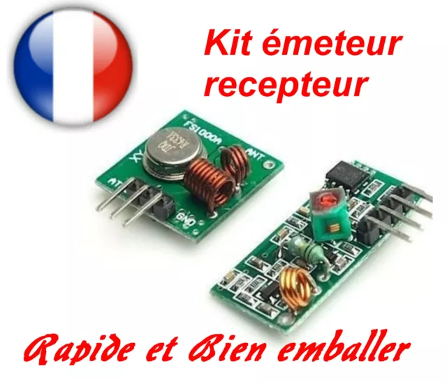 Module Émetteur + Module Récepteur 433MHz Télécommande Projet Arduino