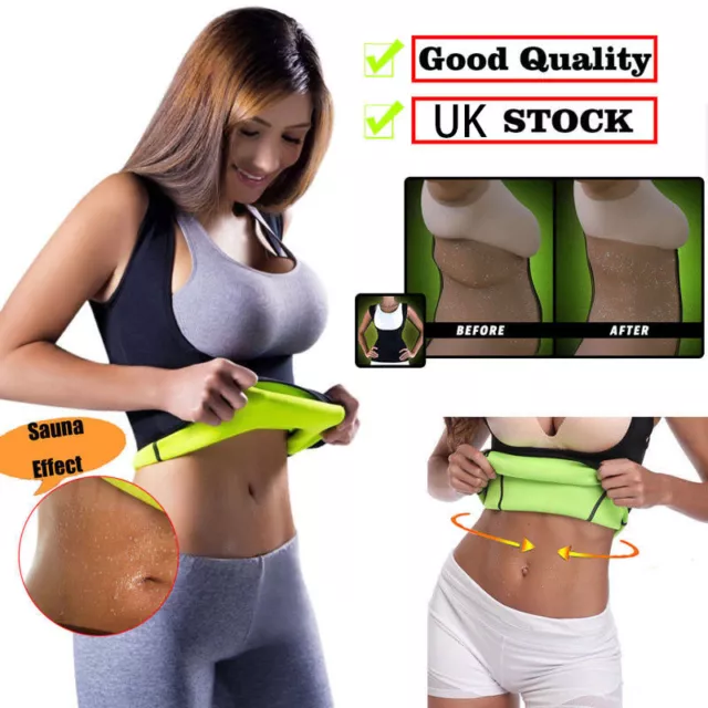 Hot Sweat Sauna Body Shaper Women Slimming Vest Thermo Neoprene Waist Trainer UK