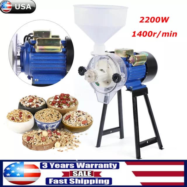 Electric Grinder Mill Rice Grain Corn Wheat Feed Flour Cereal Grinding Machine