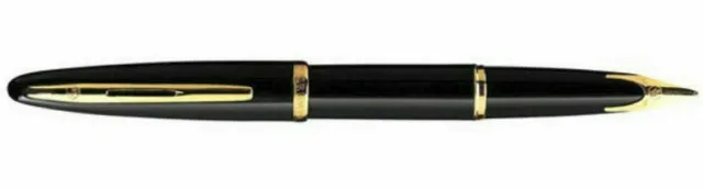 Waterman  Carene Fountain Pen Black Sea Gold 18Kt Gold Medium Pt  In Box * 2