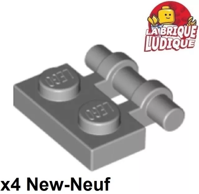 Lego 4x Plate Modified 1x2 Handle on Side poignée gris/light b gray 2540 NEUF