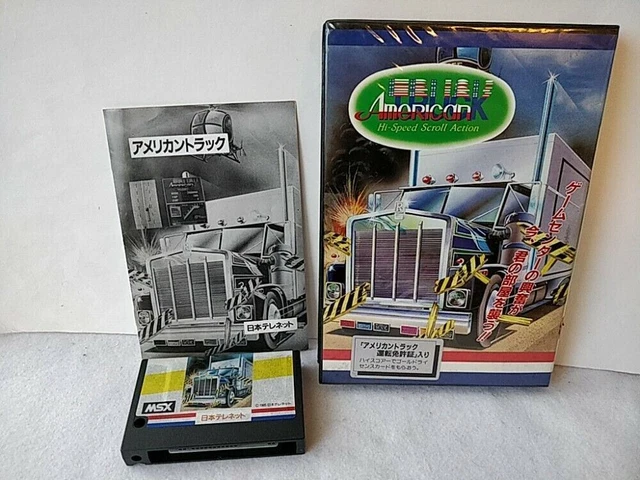 American truck MSX MSX2 Cartridge,Manual,Boxed set tested-c1120