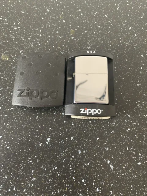 Brand New Zippo Lighter Boxed Plain Polished Chrome Wind proof