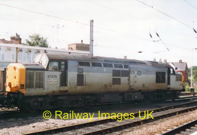 Railway Photo 6x4 Class 37 37075 Grey Light Engine Colchester c1986