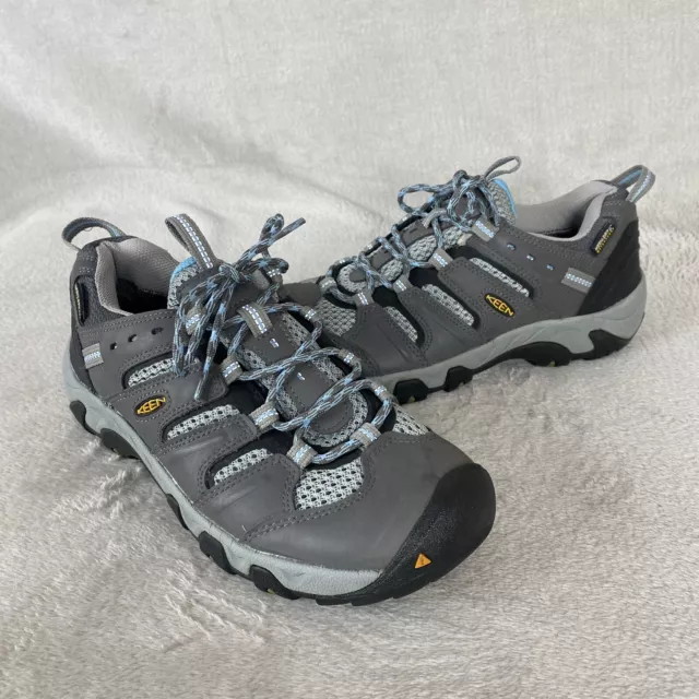 Keen Koven Women's Hiking Shoes Boots Size 7.5 Gray Blue Waterproof Vibram NEW 3