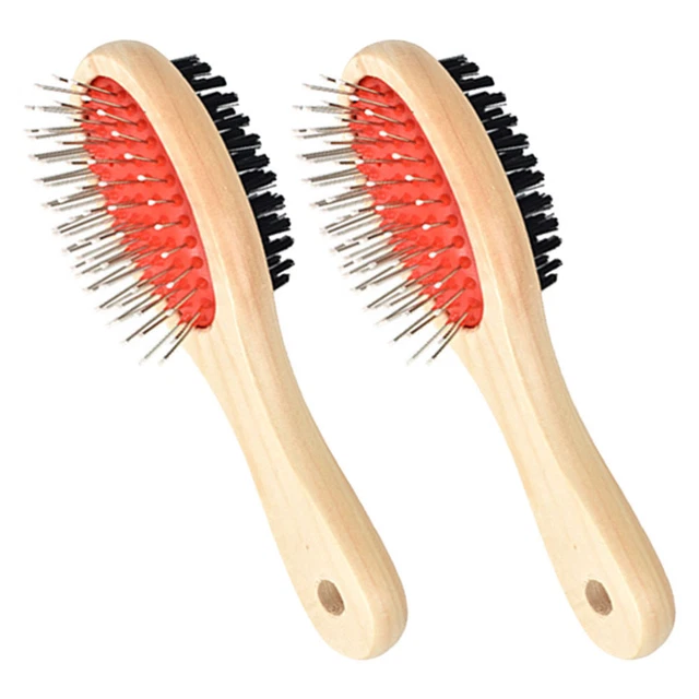 2Pcs Daily Use Professional Cat Hair Brush Puppy Brush for Home Pet Dog Cat