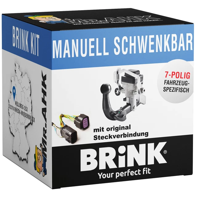 Gancio di traino Brink orientabile per Mercedes Classe C 18-21+7 poli specifico