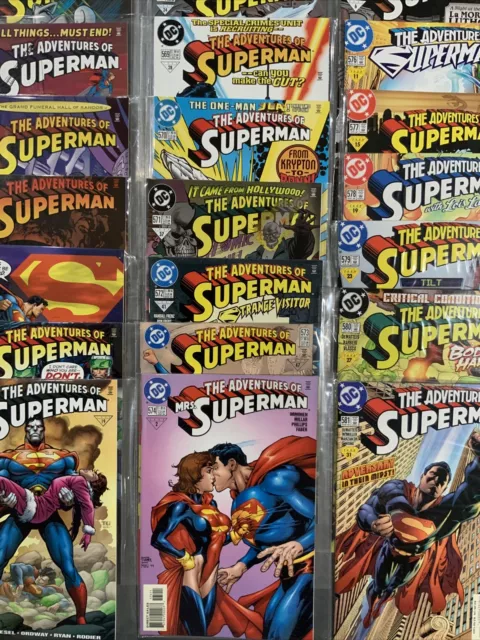 The Adventures of Superman #561-581 complete run DC Comics VF/NM