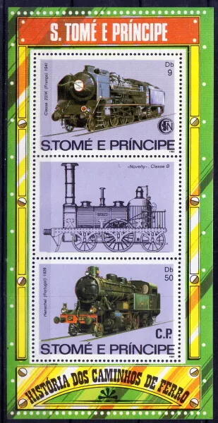 NICARAGUA 1996 TRAINS RAILWAYS RUSSIAN LOCOMOTIVES 3 SOUVENIR SHEET 2131/3  MNH