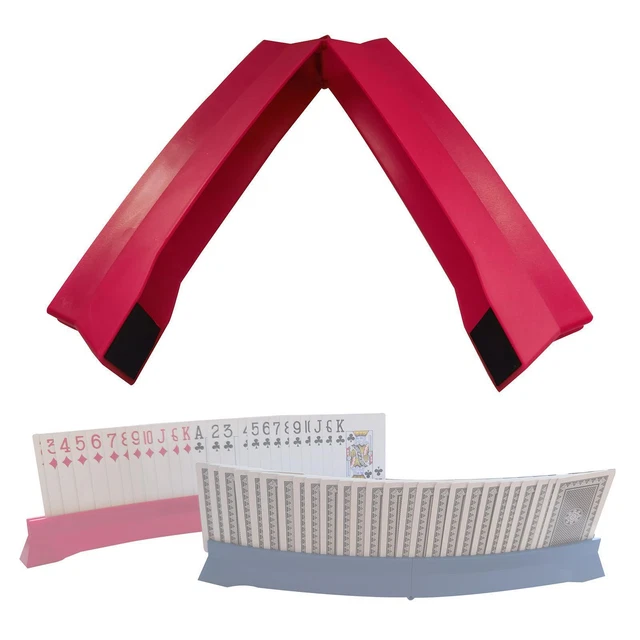 Soporte para cartas de póquer estantes de puente curvos manos alzadas para